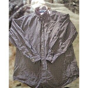 Polo Ralph Lauren Yarmouth Cotton Plaid Button Down Dress Shirt Mens Size 16.5